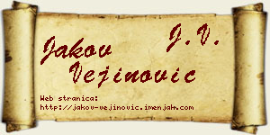 Jakov Vejinović vizit kartica